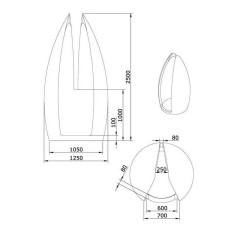 Душевой модуль HARVIA Tulipe, h = 2500 мм