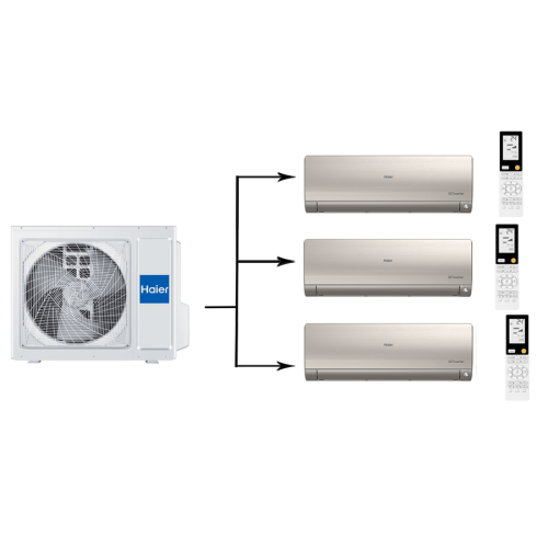 Наружный блок мультисплит системы Haier 3U55S2SR5FA/AS35S2SF2FA-G/AS25S2SF2FA-G*2шт 