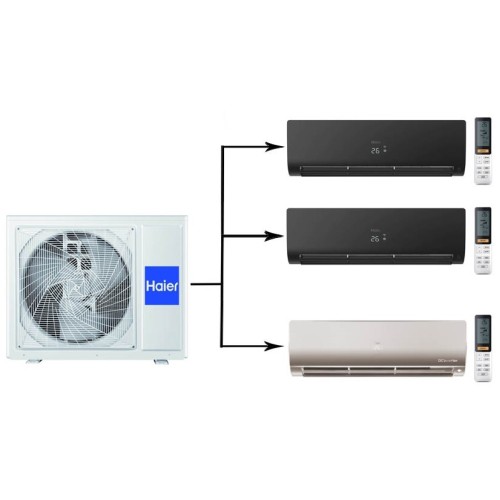 Наружный блок мультисплит системы Haier 3U70S2SR5FA/AS25S2SF2FA-G/AS25S2SF2FA-B*2шт 