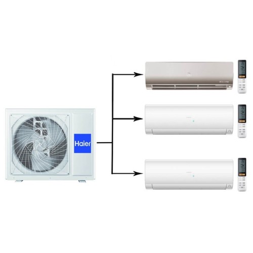 Наружный блок мультисплит системы Haier 3U70S2SR5FA/AS25S2SF2FA-G/AS25S2SF2FA-W*2шт 