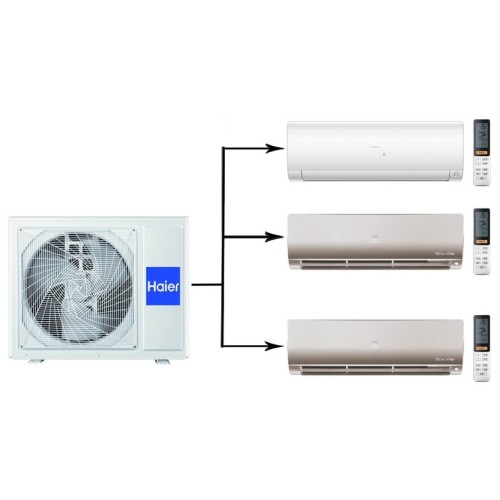 Наружный блок мультисплит системы Haier 3U70S2SR5FA/AS25S2SF2FA-W/AS25S2SF2FA-G*2шт 
