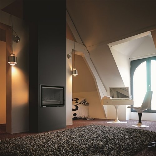 Фронтальная дровяная топка Invicta Grand Angle 800 контргруз 