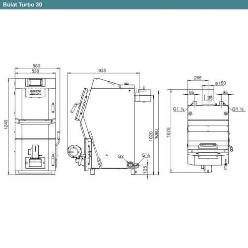 Котел полуавтоматический ZOTA Bulat Turbo 30