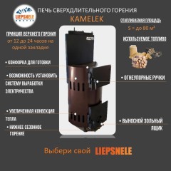 Дровяная печь KAMELEK "+" с конфоркой