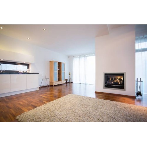 Встраиваемый газовый камин Karma ELEGANCE 67 EXCLUSIVE Huge line 60 silver metallic NG 