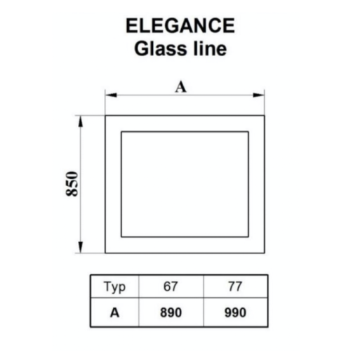 Встраиваемый газовый камин Karma ELEGANCE 67 Exclusive Glass line 100 
