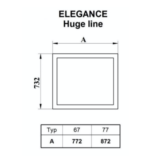 Встраиваемый газовый камин Karma ELEGANCE 67 Exclusive Huge line 60 silver 