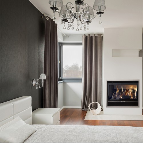 Встраиваемый газовый камин Karma ELEGANCE 67 Exclusive Medium line 30 silver 