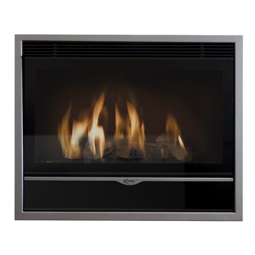 Встраиваемый газовый камин Karma ELEGANCE 67 Exclusive Medium line 30 silver 