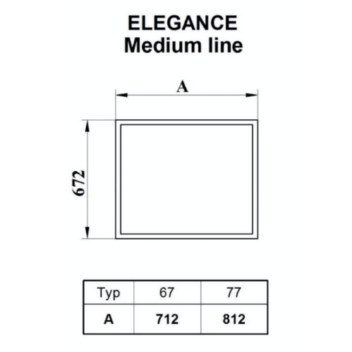 Встраиваемый газовый камин Karma ELEGANCE 67 Exclusive Medium line 30 silver 