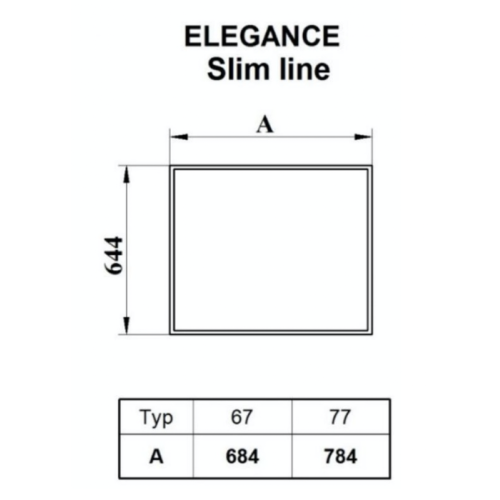 Встраиваемый газовый камин Karma ELEGANCE 67 Exclusive Slim line 15 anthracite 