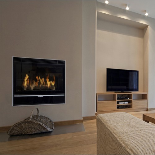 Встраиваемый газовый камин Karma ELEGANCE 67 Exclusive Slim line 15 silver 