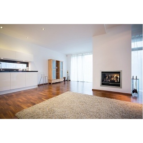 Встраиваемый газовый камин Karma ELEGANCE 77 EXCLUSIVE Huge line 60 silver metallic PB 