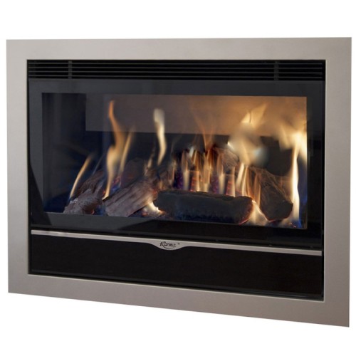Встраиваемый газовый камин Karma ELEGANCE 77 Exclusive Huge line 60 silver 