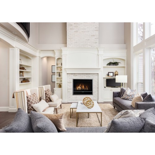 Встраиваемый газовый камин Karma ELEGANCE 77 Exclusive Medium line 30 silver 