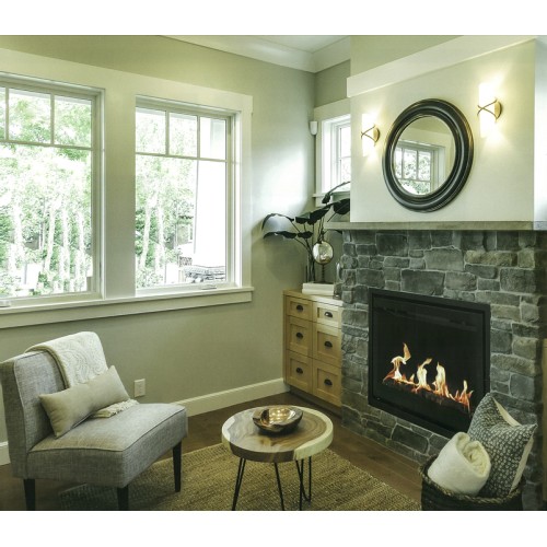 Встраиваемый газовый камин Karma STYLE Slim line 15 anthracite metallic 