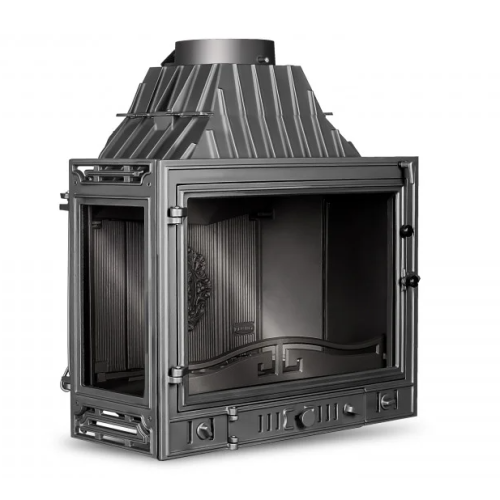 Угловая левая дровяная топка Kawmet W3LB (левое,2 стекла) 16.7 кВт 