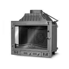 Угловая левая дровяная топка Kawmet W4L (левое,2 стекла) 14.5 кВт