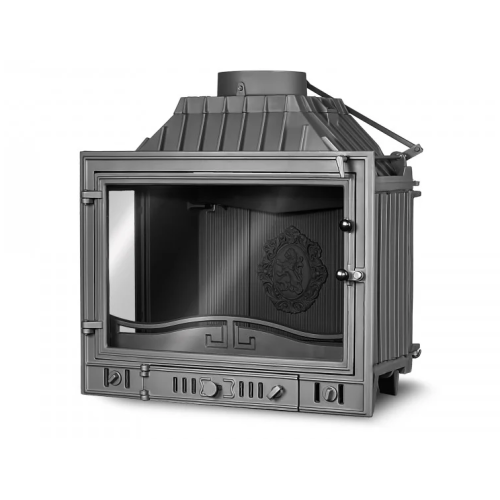 Угловая левая дровяная топка Kawmet W4L (левое,2 стекла) 14.5 кВт 