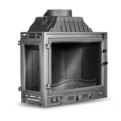 Угловая левая дровяная топка Kawmet W4L (левое,2 стекла) 14.5 кВт