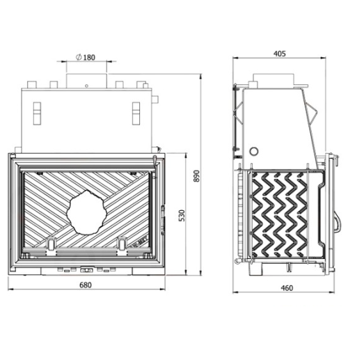 Фронтальная дровяная топка Kawmet W 1 CO 