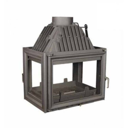 Тоннельная дровяная топка Kratki Zuzia LPT (туннель, стекло слева-справа) 