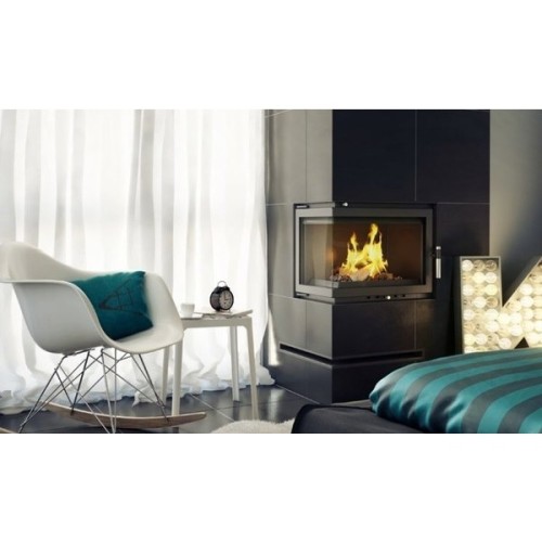 Угловая левая дровяная топка Kratki Amelia/L/BS/DECO 