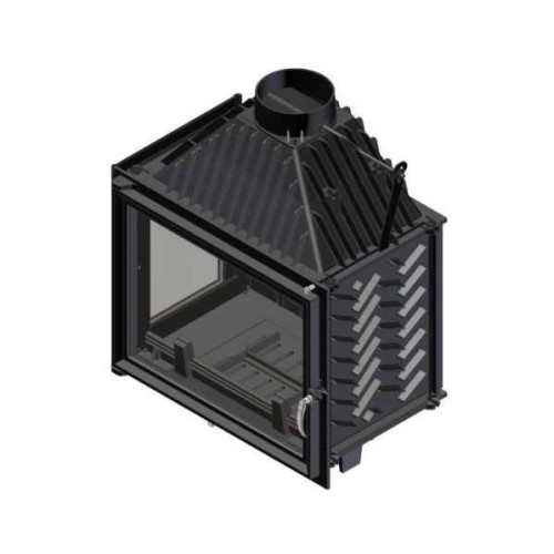 Угловая левая дровяная топка Kratki Amelia L(стекло слева) 