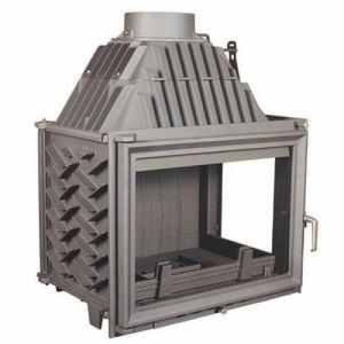 Угловая правая дровяная топка Kratki Amelia P(стекло справа) 