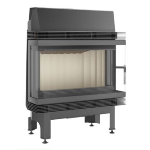 Трёхсторонняя дровяная топка Kratki Blanka670/570/LP/BS (угловое стекло слева-справа) 