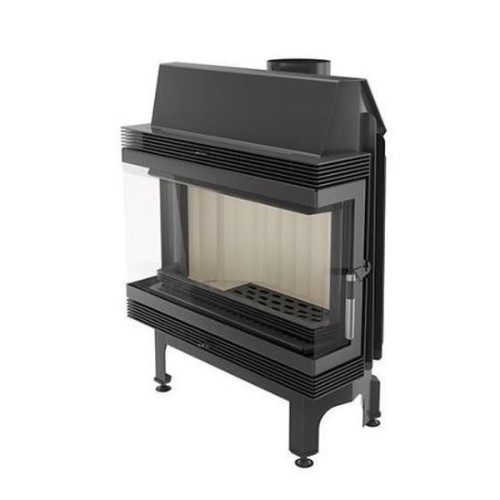 Трёхсторонняя дровяная топка Kratki Blanka670/570/LP/BS (угловое стекло слева-справа) 