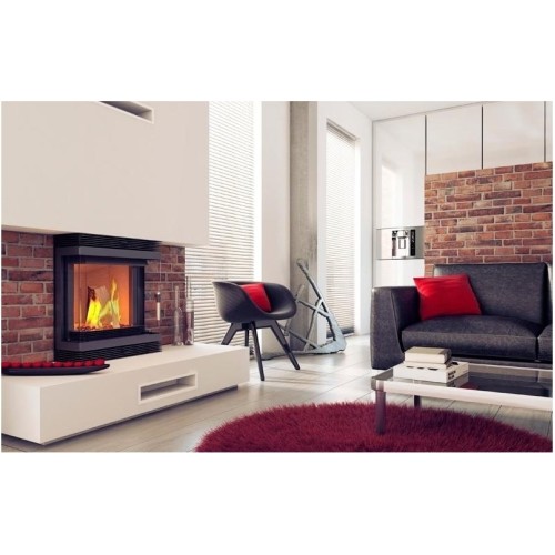 Фронтальная дровяная топка Kratki Blanka LP/BS(угловое стекло слева-справа) 