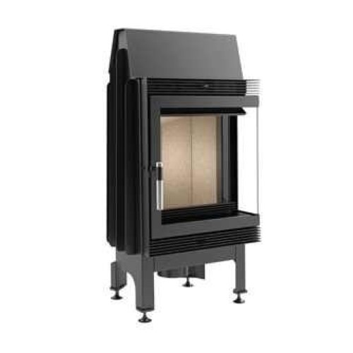 Угловая правая дровяная топка Kratki Blanka P/BS (угловое стекло справа) 