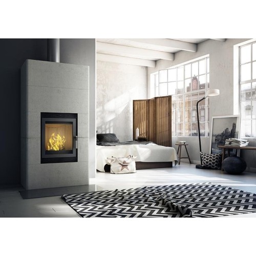 Каминная топка для дома дровяная Kratki Blanka (керамич. футеровка) 