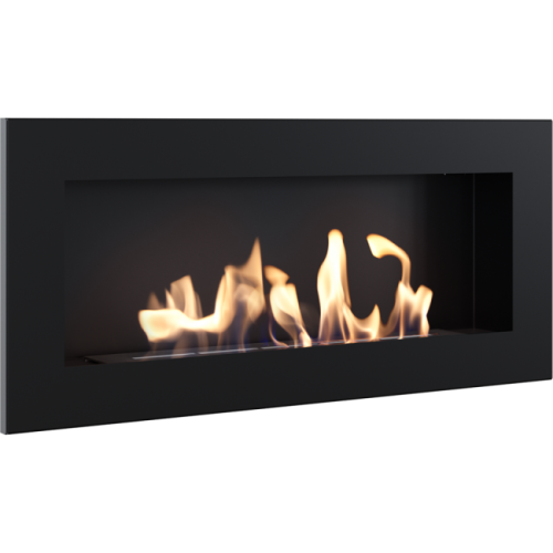 Настенный биокамин Kratki DELTA 2 SLIM черный, TUV 