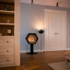 Напольный биокамин Kratki ECHO Hex 70, TUV