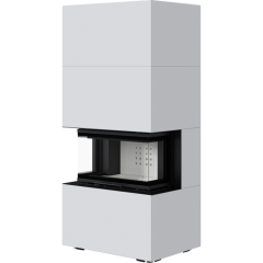 Готовый дровяной каминокомплект Kratki Home Easy Box белый с топкой NBC