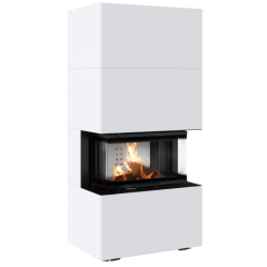 Готовый дровяной каминокомплект Kratki Home Easy Box белый с топкой NBC