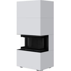 Готовый дровяной каминокомплект Kratki Home Easy Box белый с топкой NBC черная футеровка