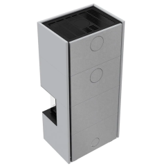 Готовый дровяной каминокомплект Kratki Home Easy Box белый с топкой NBC черная футеровка