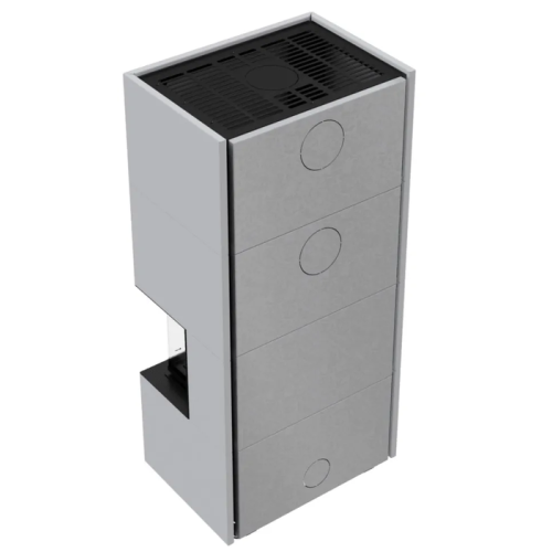 Готовый дровяной каминокомплект Kratki Home Easy Box белый с топкой NBC черная футеровка 