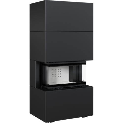 Готовый дровяной каминокомплект Kratki Home Easy Box черный с топкой NBC 