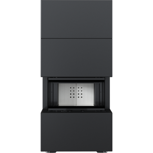 Готовый дровяной каминокомплект Kratki Home Easy Box черный с топкой NBC 