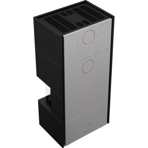 Готовый дровяной каминокомплект Kratki Home Easy Box черный с топкой NBC 