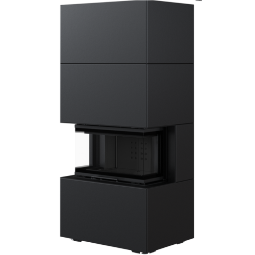 Готовый дровяной каминокомплект Kratki Home Easy Box черный с топкой NBC черная футеровка 