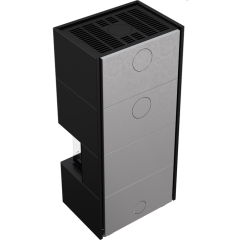 Готовый дровяной каминокомплект Kratki Home Easy Box черный с топкой NBC черная футеровка