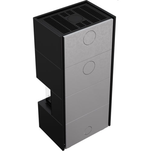 Готовый дровяной каминокомплект Kratki Home Easy Box черный с топкой NBC черная футеровка 