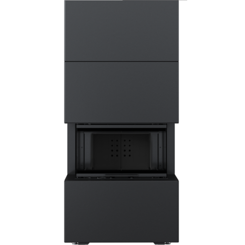 Готовый дровяной каминокомплект Kratki Home Easy Box черный с топкой NBC черная футеровка 