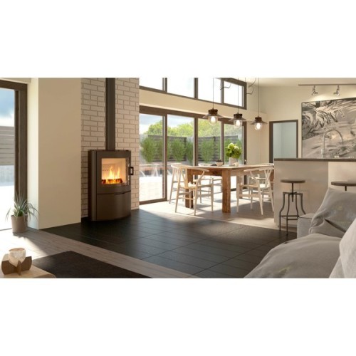 Дровяная печь Kratki KOZA/AB/S/2(кафель белый,чёрный,кремовый) 