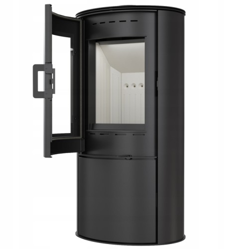 Дровяная печь Kratki KOZA/AB/S/DR (кафель чёрный) 